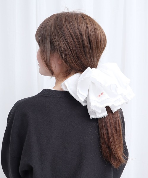 fig London(フィグロンドン)の「chouchou Diana(シュシュ・レディース・ホワイト/ブラック・FREE)」の13枚目の写真