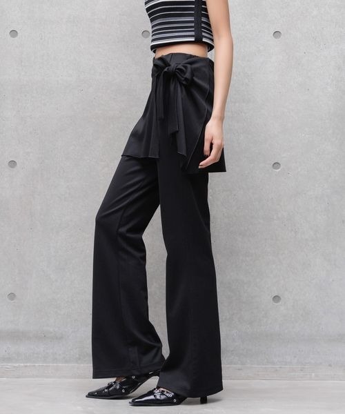 PAGEBOY（ページボーイ）の「ポンチスカートレイヤードパンツ（その他パンツ・レディース・ブラック/チャコールグレー・FREE）」の10枚目の写真