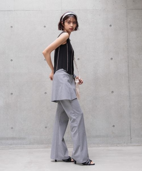 PAGEBOY（ページボーイ）の「ポンチスカートレイヤードパンツ（その他パンツ・レディース・ブラック/チャコールグレー・FREE）」の13枚目の写真