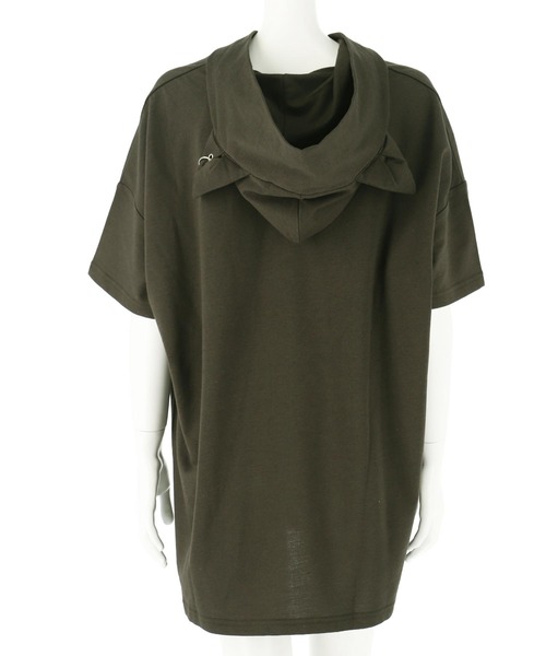 ANAP GiRL(アナップガール)の「ネコミミリング付 スーパービッグ ミニ裏毛 トップス(パーカー・キッズ・ブラック/ライトグレー・M/S/XS)」の17枚目の写真