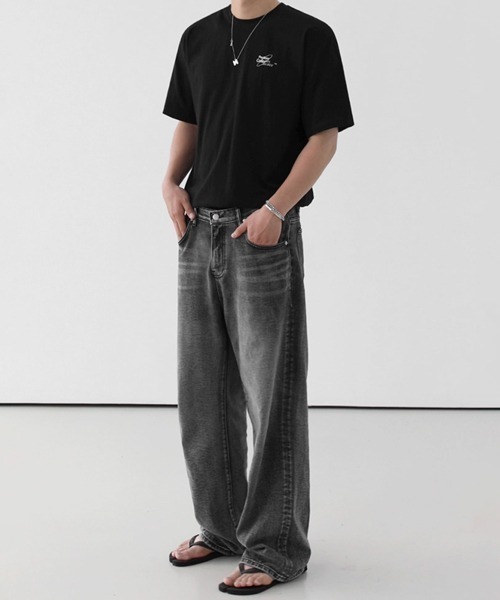 NOWLE(ノウル)の「【NOWLE】1988 501 バックプリント クルーネック 半袖 Tシャツ(Tシャツ/カットソー・メンズ・ブラック/ホワイト・X-LARGE/LARGE/MEDIUM)」の14枚目の写真