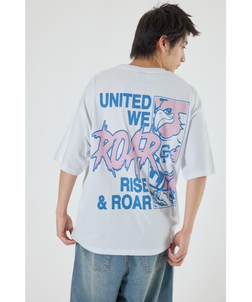 RODEO CROWNS WIDE BOWL(ロデオクラウンズワイドボウル)の「ROAR Tシャツ(Tシャツ/カットソー・メンズ・ブラック/ホワイト/マスタード・LARGE/MEDIUM)」の1枚目の写真