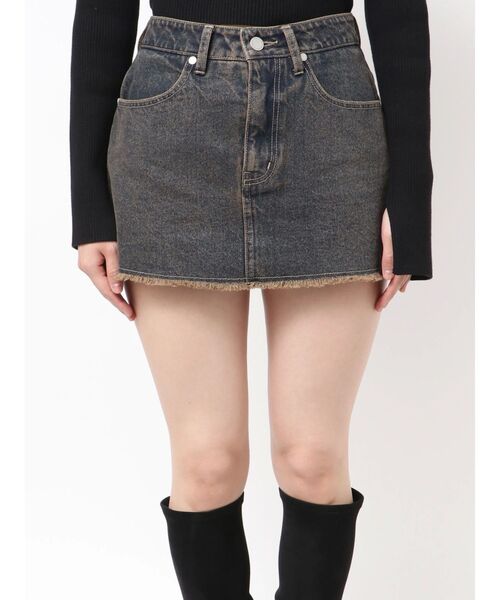 EMODA（エモダ）の「ボックスミニスカート（スカート・レディース・ブルー/ブラウン/ブラック/アイボリー/ベージュ・MEDIUM/SMALL）」の6枚目の写真