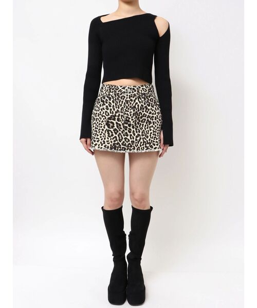 EMODA（エモダ）の「ボックスミニスカート（スカート・レディース・ブルー/ブラウン/ブラック/アイボリー/ベージュ・MEDIUM/SMALL）」の16枚目の写真