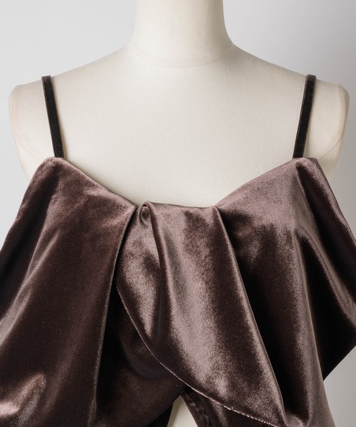 BIGベロアリボンモチーフビスチェ（その他トップス）｜LA BELLE ETUDE