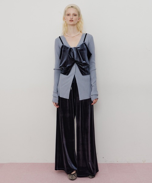 BIGベロアリボンモチーフビスチェ（その他トップス）｜LA BELLE ETUDE