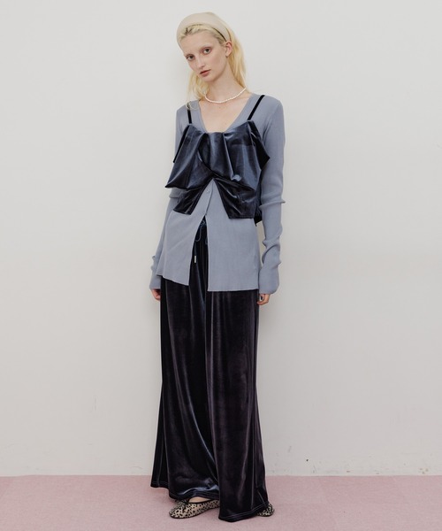 BIGベロアリボンモチーフビスチェ（その他トップス）｜LA BELLE ETUDE