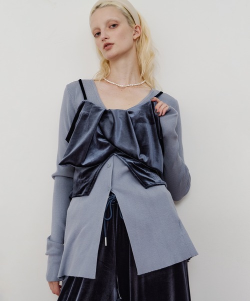 BIGベロアリボンモチーフビスチェ（その他トップス）｜LA BELLE ETUDE