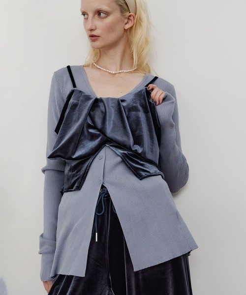 BIGベロアリボンモチーフビスチェ（その他トップス）｜LA BELLE ETUDE