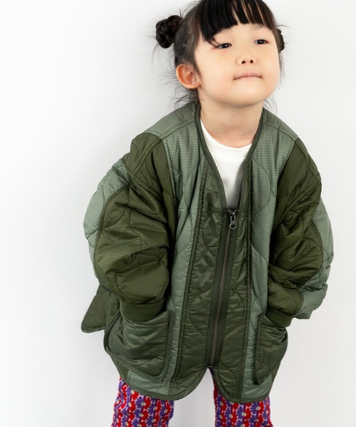LOWRYS FARM（ローリーズファーム）の「キルティングブルゾン　497141（ブルゾン・キッズ・アイボリー/ブラック/カーキ・110cm/120cm/130cm/140cm/150cm）」の18枚目の写真