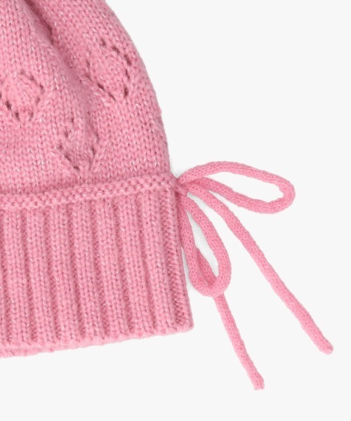 kaorinomori（カオリノモリ）の「kaorinomori ラメルニット ジェム / カオリノモリ（ニットキャップ/ビーニー・レディース・ブラック/ピンク/ホワイト・FREE）」の17枚目の写真