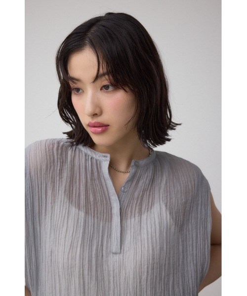AZUL by moussy(アズールバイマウジー)の「C/T冷感 サイドベルトブラウス(シャツ/ブラウス・レディース・ブラック/オフホワイト/グレー・FREE)」の9枚目の写真