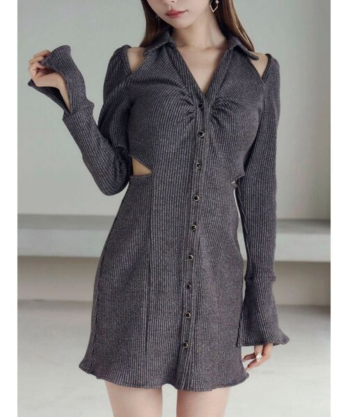 オープンカラーワンピース（ワンピース）｜EATME（イートミー