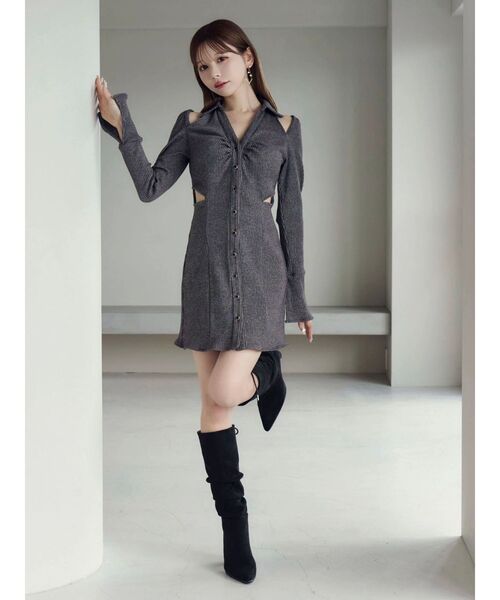 オープンカラーワンピース（ワンピース）｜EATME（イートミー）の