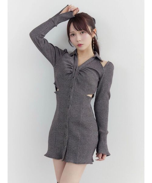 オープンカラーワンピース（ワンピース）｜EATME（イートミー）の