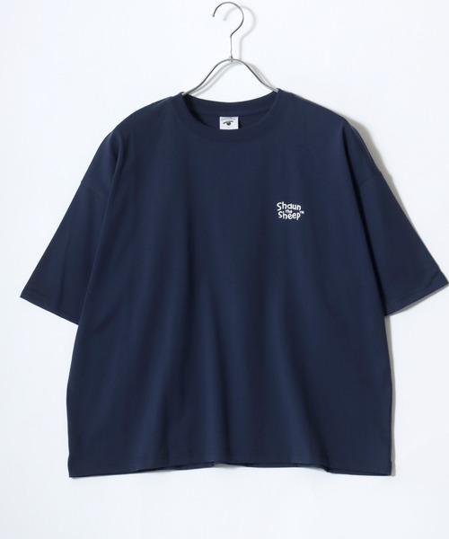 MARUKAWA（マルカワ）の「Shaun the Sheep/ひつじのショーン ワンポイント刺繍 バックプリント ポケット付き ワイドシルエット半袖Tシャツ（Tシャツ/カットソー・レディース・レッド/オフホワイト/イエロー/サックスブルー/カーキ/アッシュグレー/ネイビー/チャコール・M/L）」の21枚目の写真