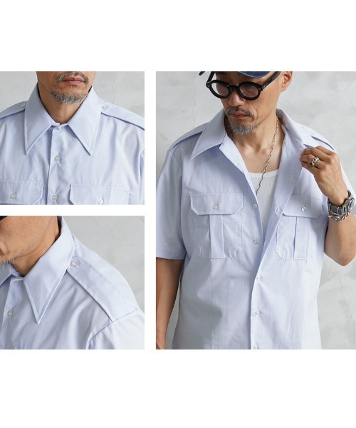 MILITARY(ミリタリー)の「実物 新品 デッドストック 米空軍 AF BLUE ショートスリーブ ドレスシャツ ラベルタグ(シャツ/ブラウス・メンズ・ライトブルー・16 1/2)」の7枚目の写真