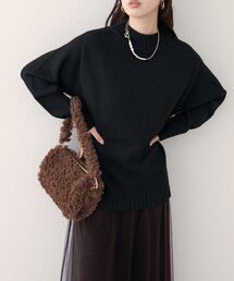 ウール＆リサイクルポリブレンドニットプルオーバー