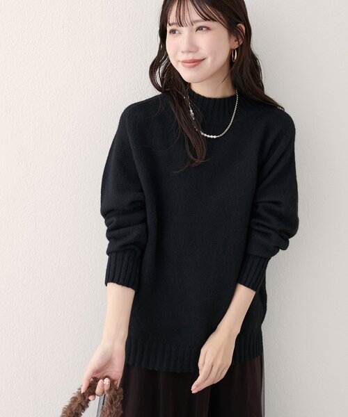 natural couture（ナチュラルクチュール）の「ウール＆リサイクルポリブレンドニットプルオーバー（ニット/セーター・レディース・サックスブルー/ピンク系その他/チャコールグレー/オフホワイト/レッド/モカ/ブラック・FREE）」の18枚目の写真