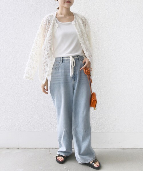 セール】【WEB限定】〈手洗い可能〉チュール フェザー レース