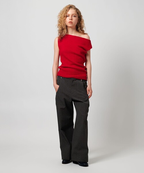 ATTISESSION＞ツイスト ショルダー ニットトップス（ニット/セーター