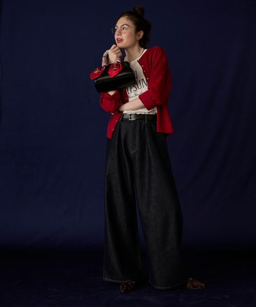 BONLECILL Marche(ボンルシールマルシェ)の「【BONLECILL Marche】がま口ボストンバッグ/ショルダーバッグ(ボストンバッグ・レディース・ブラウン/ワイン/ブラック・FREE)」の8枚目の写真