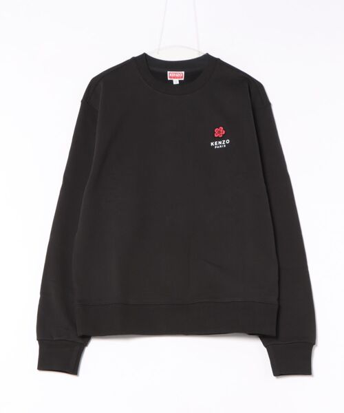 『KENZO』ブランドロゴフリース素材スウェット FF58SW2394MF.99J-01-Black