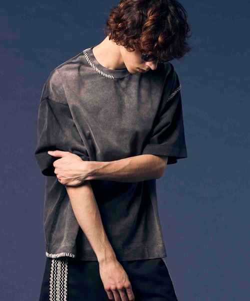 メゾンスペシャル オーバー エンブロイダリー ステッチ スウェット