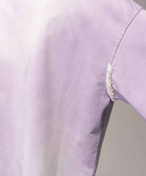 MAISON SPECIAL(メゾンスペシャル)の「《UNISEX》Over-Dye Embroidery Prime-Over Stitch Design T-Shirt/オーバーダイエンブロイダリープライムオーバーステッチデザインTシャツ【MAISON SPECIAL/メゾンスペシャル】(Tシャツ/カットソー・メンズ・ブラック/ラベンダー・0/1/2)」の14枚目の写真