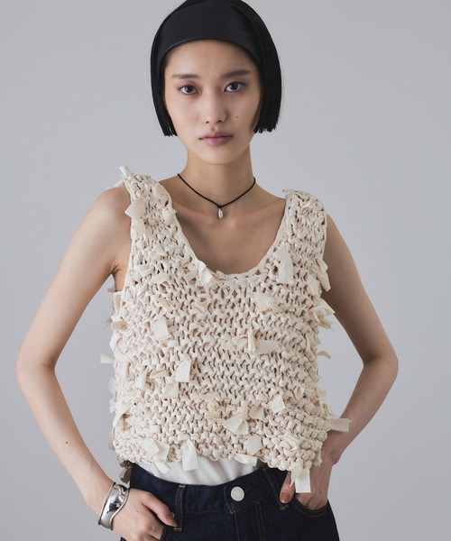 アダムエロペ　テープヤーンベスト　新品 テープヤーンベスト（ベスト）｜ADAM ET ROPE'（アダムエロペ