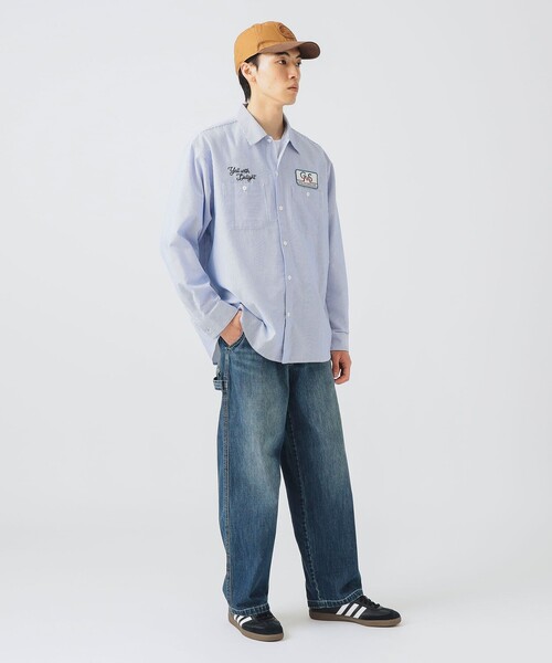 BEAMS HEART(ビームスハート)の「GMS ビッグシルエット ワークシャツ(シャツ/ブラウス・メンズ・ホワイト/ブルー・LARGE/MEDIUM/SMALL)」の3枚目の写真