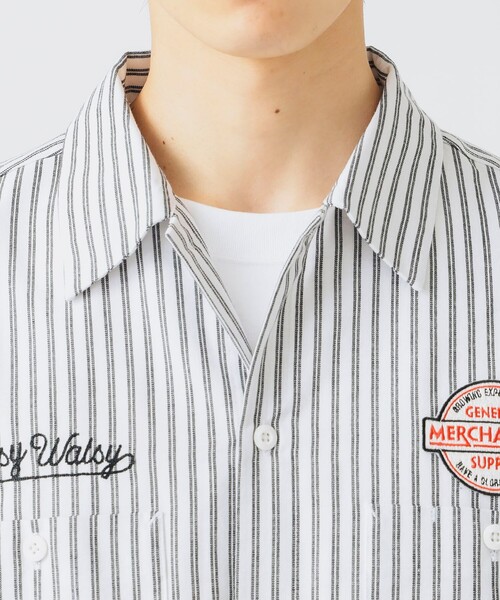 BEAMS HEART(ビームスハート)の「GMS ビッグシルエット ワークシャツ(シャツ/ブラウス・メンズ・ホワイト/ブルー・LARGE/MEDIUM/SMALL)」の9枚目の写真