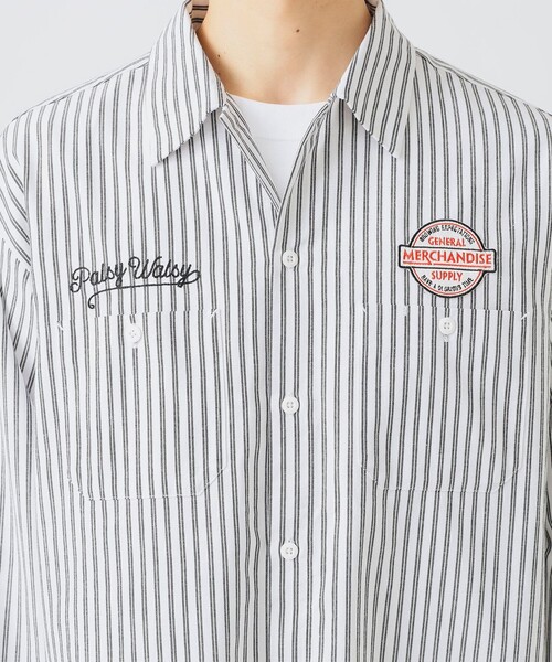 BEAMS HEART(ビームスハート)の「GMS ビッグシルエット ワークシャツ(シャツ/ブラウス・メンズ・ホワイト/ブルー・LARGE/MEDIUM/SMALL)」の10枚目の写真