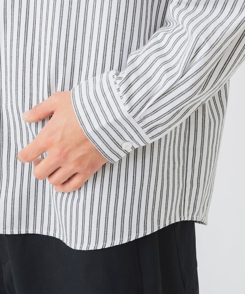 BEAMS HEART(ビームスハート)の「GMS ビッグシルエット ワークシャツ(シャツ/ブラウス・メンズ・ホワイト/ブルー・LARGE/MEDIUM/SMALL)」の11枚目の写真