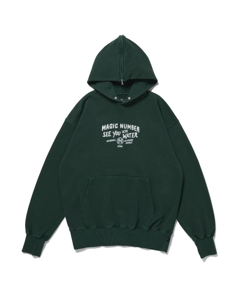 MAGIC NUMBER（マジック ナンバー）の「【MAGIC NUMBER】OLD SIGN WASHED ZIPHOOD SWEAT（スウェット・メンズ・グリーン/ネイビー・X-LARGE/LARGE/MEDIUM）」の5枚目の写真