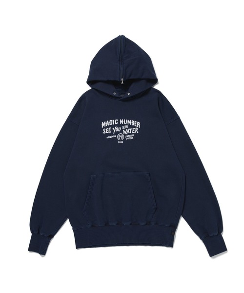 MAGIC NUMBER（マジック ナンバー）の「【MAGIC NUMBER】OLD SIGN WASHED ZIPHOOD SWEAT（スウェット・メンズ・グリーン/ネイビー・X-LARGE/LARGE/MEDIUM）」の6枚目の写真