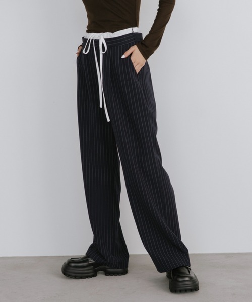 ラルディーニ　スラックス　ドレスパンツ　ピンスト　ウール ラルディーニ スラックス ドレスパンツ ピンスト ウール