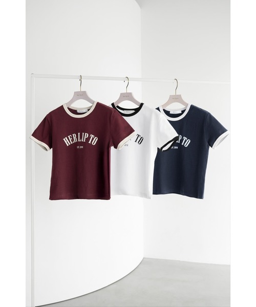 トップス Urban Basic Ringer Tee Herlipto Urban Basic Ringer Tee（Tシャツ/カットソー）｜Her lip to（ハー