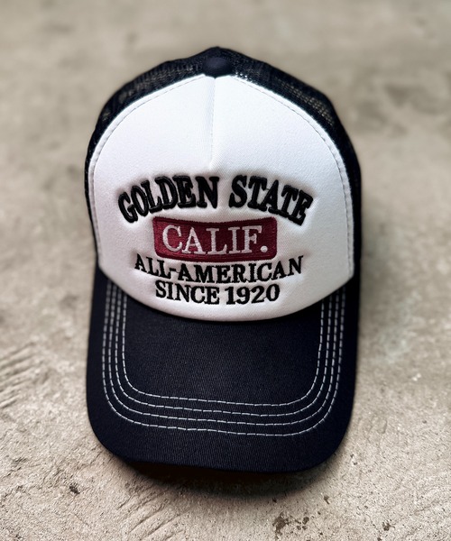 CALIFORNIA OUTFITTERS(カリフォルニア アウトフィッターズ)の「7E19 CALIF ロゴメッシュキャップ ツートン(キャップ・メンズ・ブラック/ホワイト・ONESIZE)」の3枚目の写真