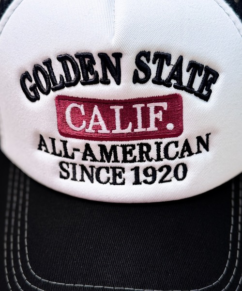 CALIFORNIA OUTFITTERS(カリフォルニア アウトフィッターズ)の「7E19 CALIF ロゴメッシュキャップ ツートン(キャップ・メンズ・ブラック/ホワイト・ONESIZE)」の4枚目の写真
