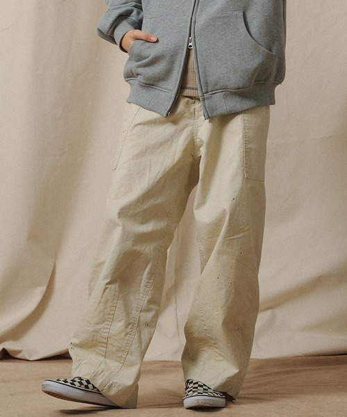 Universal Style Wear（ユニバーサルスタイルウェア）の「Universal Style Wear ユーズド風 バズーカ パンツ（その他パンツ・メンズ・アイボリー/ブラック/ライトカーキ・MEDIUM/LARGE/X-LARGE）」の2枚目の写真