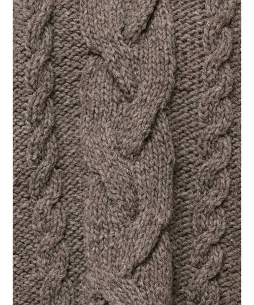 Ungrid(アングリッド)の「ルーズスリーブケーブルニット(ニット/セーター・レディース・ブラウン/アイボリー・FREE)」の22枚目の写真