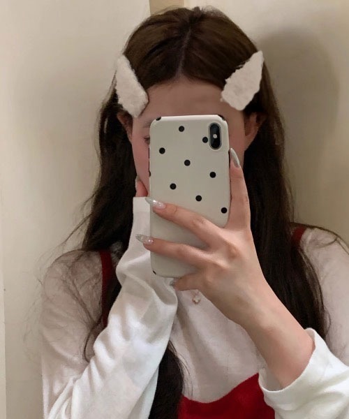 SHEPP(シープ)の「2P もこもこヘアピン(ヘアピン・レディース・ピンク/レッド/ホワイト/ブラウン・F)」の2枚目の写真