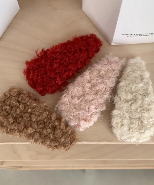 SHEPP(シープ)の「2P もこもこヘアピン(ヘアピン・レディース・ピンク/レッド/ホワイト/ブラウン・F)」の9枚目の写真