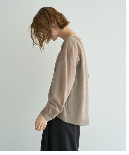YECCA VECCA(イェッカヴェッカ)の「シアーニットプルオーバー(ニット/セーター・レディース・ブラック/ベージュ/ブラウン・FREE)」の9枚目の写真