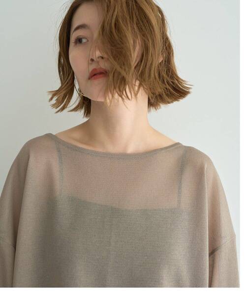 YECCA VECCA(イェッカヴェッカ)の「シアーニットプルオーバー(ニット/セーター・レディース・ブラック/ベージュ/ブラウン・FREE)」の15枚目の写真