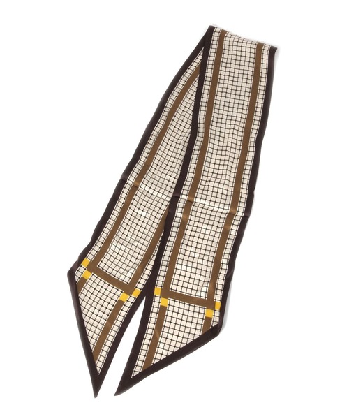 GLOBAL WORK（グローバルワーク）の「シルクタイスカーフ/587220（その他ヘアアクセサリー・レディース・ホワイト系その他2/ベージュ/ホワイト・FREE）」の6枚目の写真