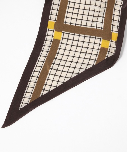 GLOBAL WORK（グローバルワーク）の「シルクタイスカーフ/587220（その他ヘアアクセサリー・レディース・ホワイト系その他2/ベージュ/ホワイト・FREE）」の9枚目の写真