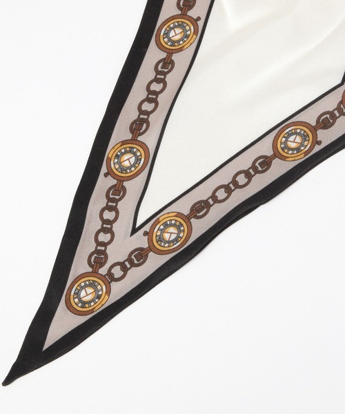 GLOBAL WORK（グローバルワーク）の「シルクタイスカーフ/587220（その他ヘアアクセサリー・レディース・ホワイト系その他2/ベージュ/ホワイト・FREE）」の10枚目の写真