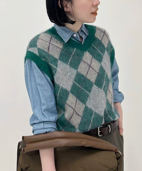 セール】アーガイルベスト（ベスト）｜FRAMeWORK（フレームワーク）の